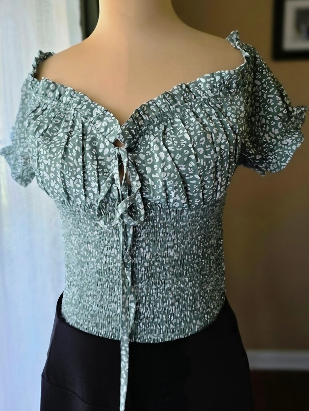 Princess Polly Asha Bodysuit - Sage Green Milkmaid Cottagecore Dream‎